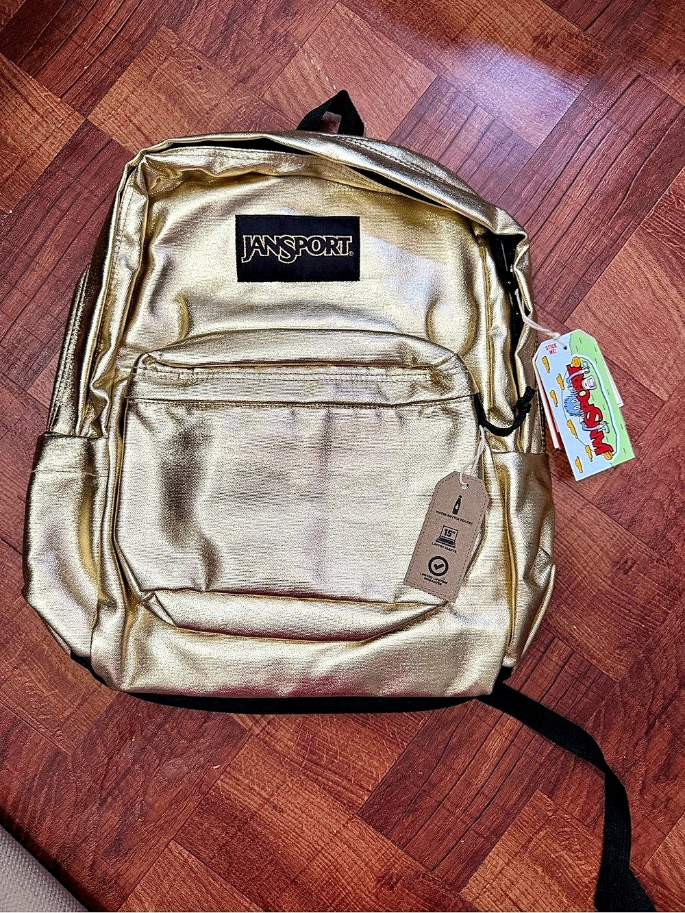 JanSport SuperBreak Plus Backpack - Gold Foil, Gold